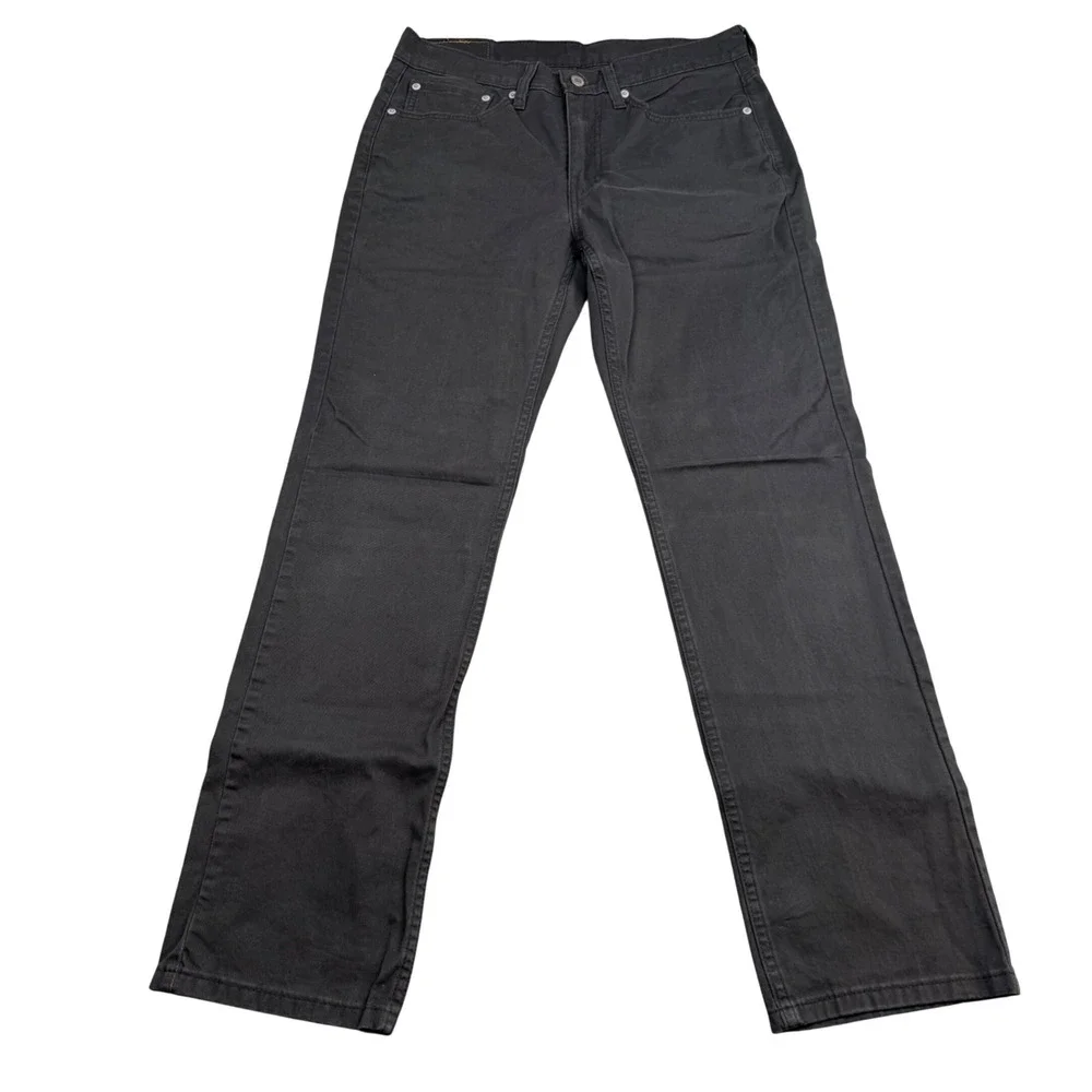Levis 514 Straight Fit Pants Mens 32x32 Charcoal Gray Stretch 00514-1922